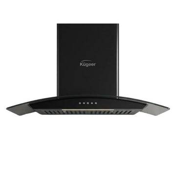 Máy hút mùi kính cong vòm đen Kugeer KG-DR739M (Matte Black Luxury)