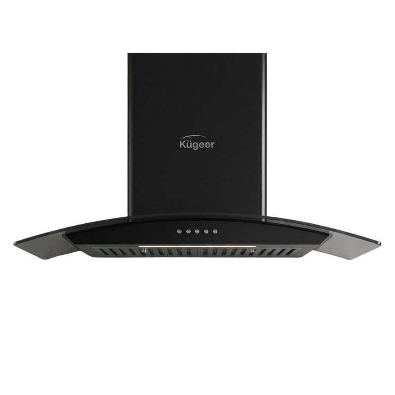 Máy hút mùi kính cong vòm đen Kugeer KG-DR739M (Matte Black Luxury)
