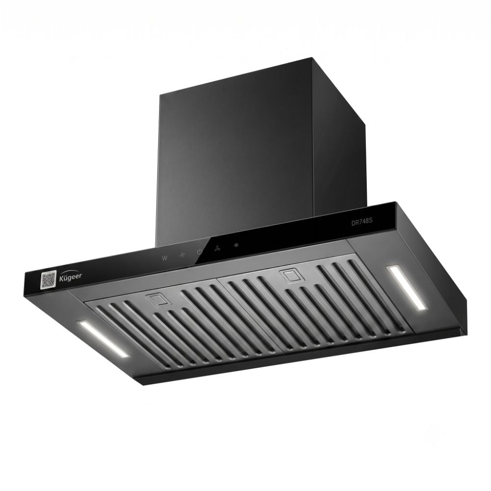 Máy hút mùi Inox chữ T Kugeer KG-DR748S (Vuông vức sang trọng)