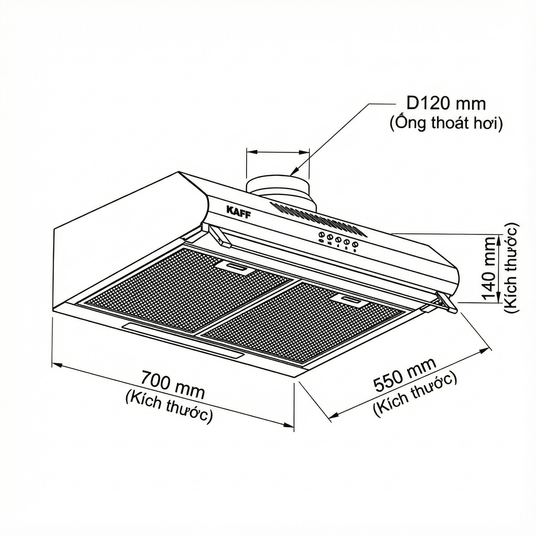 Máy hút mùi KF 703B
