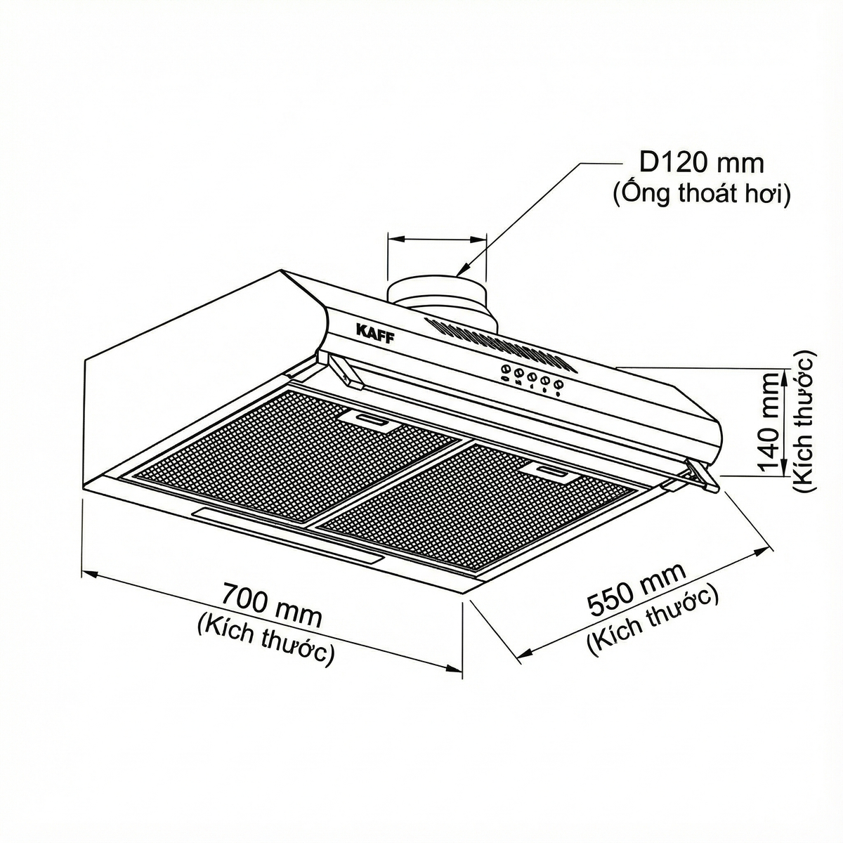Máy hút mùi KF 703B